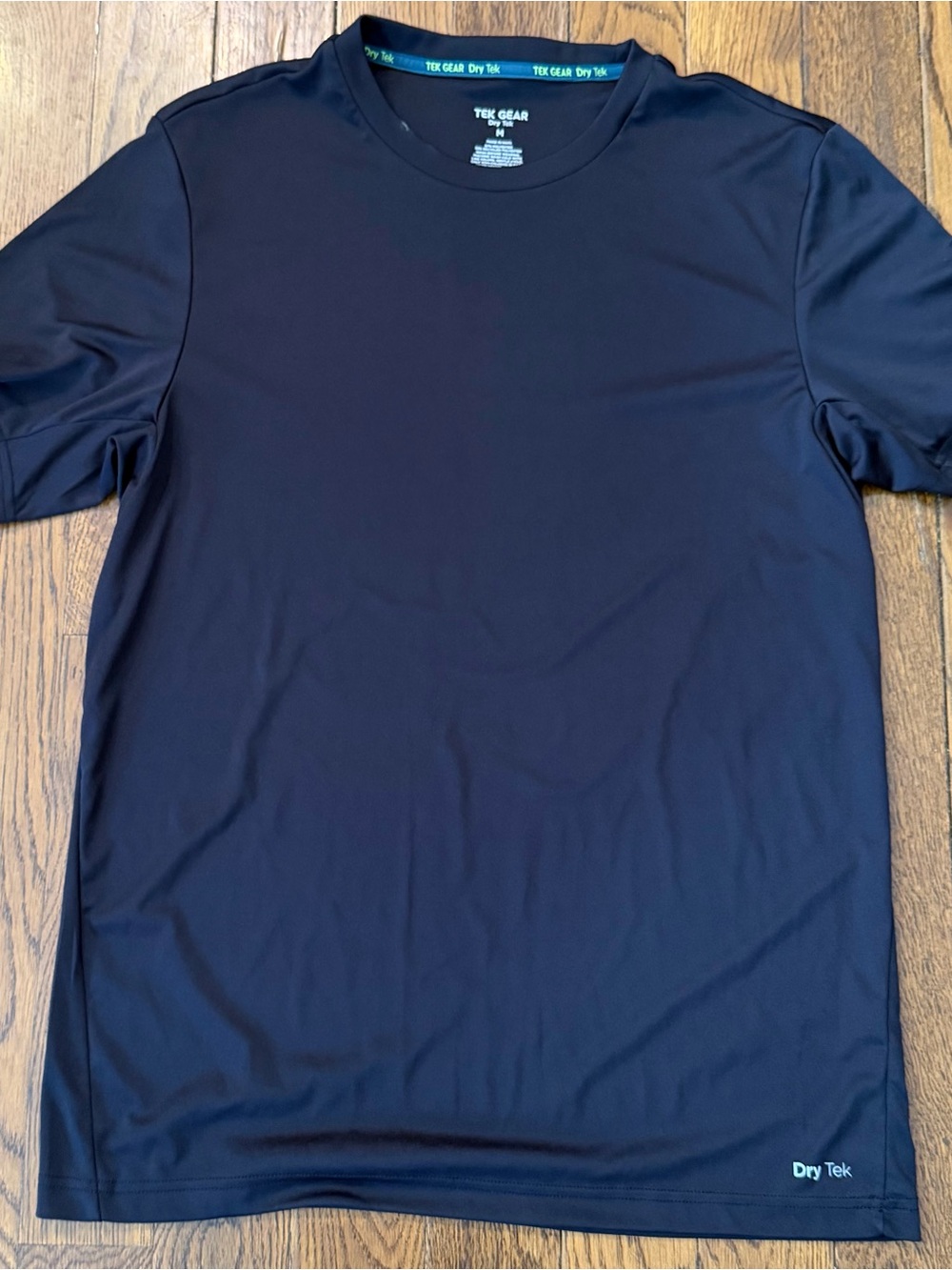 tek gear Men’s Black Dry-Tek Short Sleeve Crew Shirt